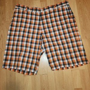 Orange Checkered Slazenger Golf Shorts